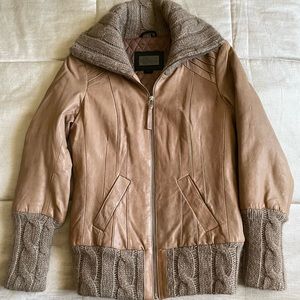 Mackage leather jacket in tan.